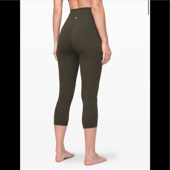 lululemon athletica Pants - Lululemon Align Crop Dark Olive 21”